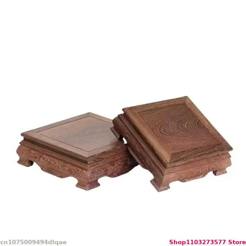 Vintage Solid Wood Display Base Home Model Flower Pot Bonsai Display Pedestal Mini Sculpture Ornament Stand