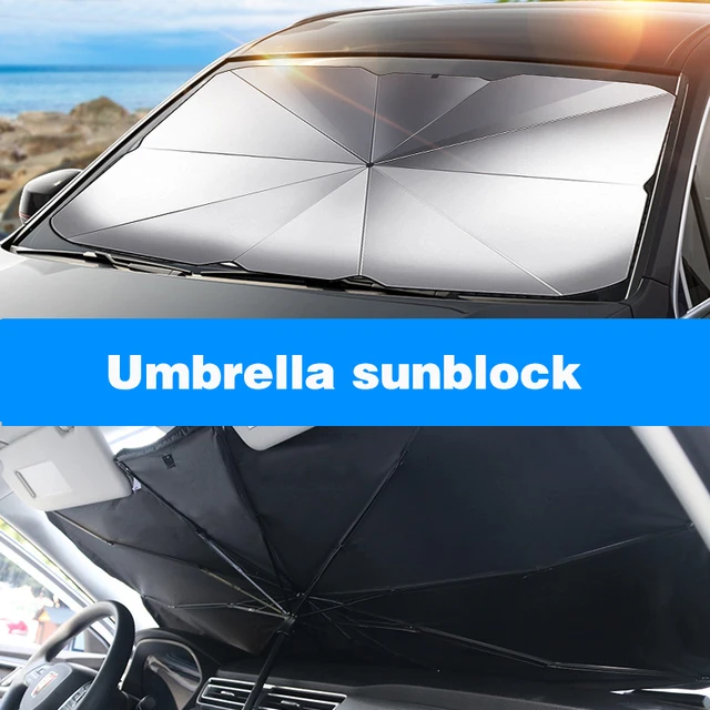 Autó Napfényes Esernyő Nap Árnyék Védő Parasol Nyári Napsütéses Szélvédő Védelmi Kiegészítők Automatikus Árnyékoláshoz - Image 3