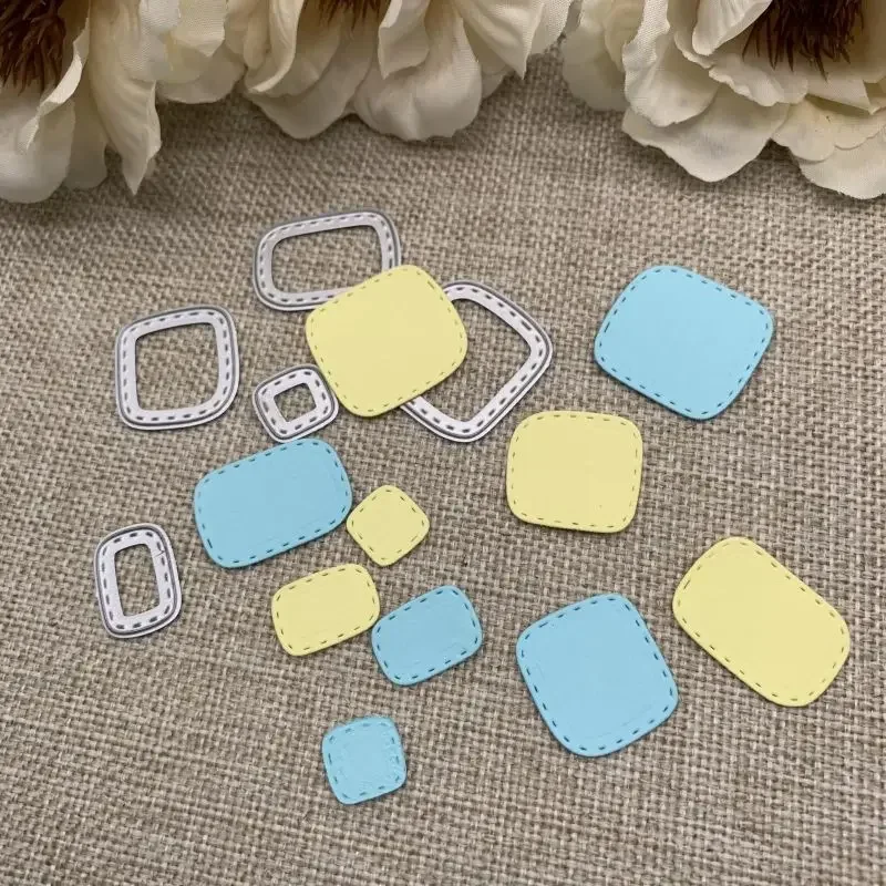 Etikettenrahmen Metall-Stanzformen Schablonen für DIY Scrapbooking Dekorative Handarbeit Stanzschablone Form