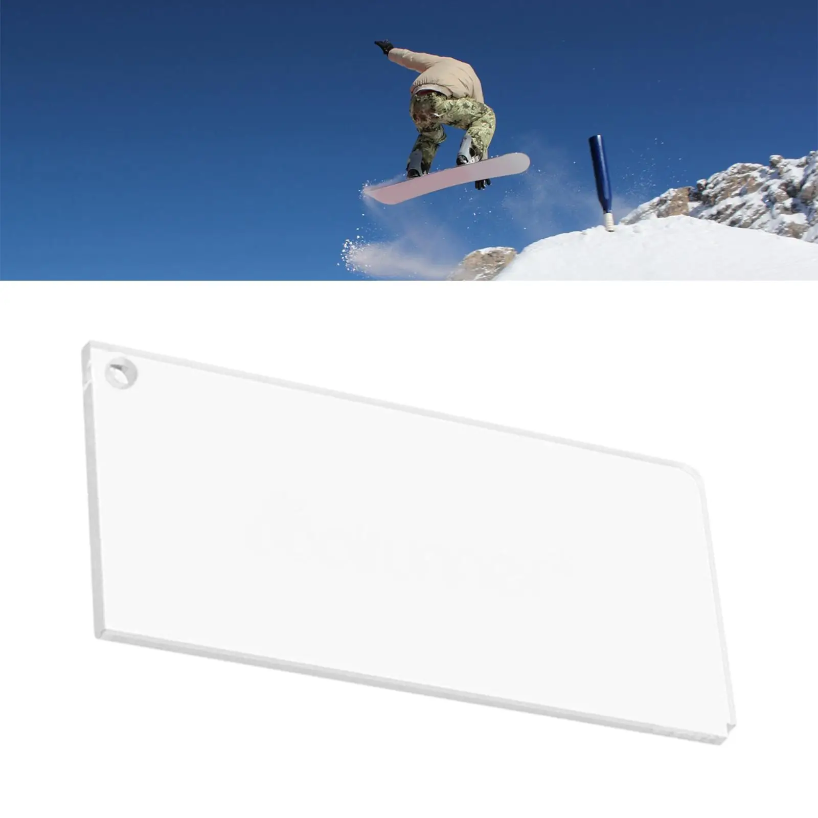 

Ski Wax Scraper 9''x2.2'' Portable Universal Edge Cleaning Snowboard Wax Scraper for Skiing Outdoor Sports Snowboard Accessories