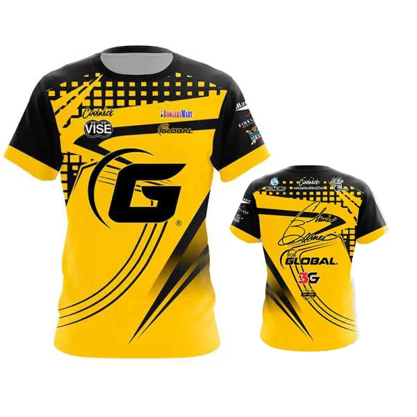 Men's Bowling Jersey 3D Print Sports T-shirt Short Sleeve Loose 900 Global Chris Barnes