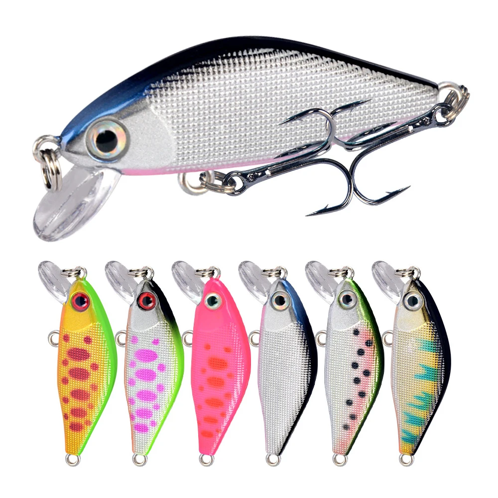 

1PCS 5cm 4.3G Minnow Fishing Lure Sinking 3D Eyes Wobblers Fishing Baits Artificial Hrad Baits Pencil Carp Sea Fishing Tackle
