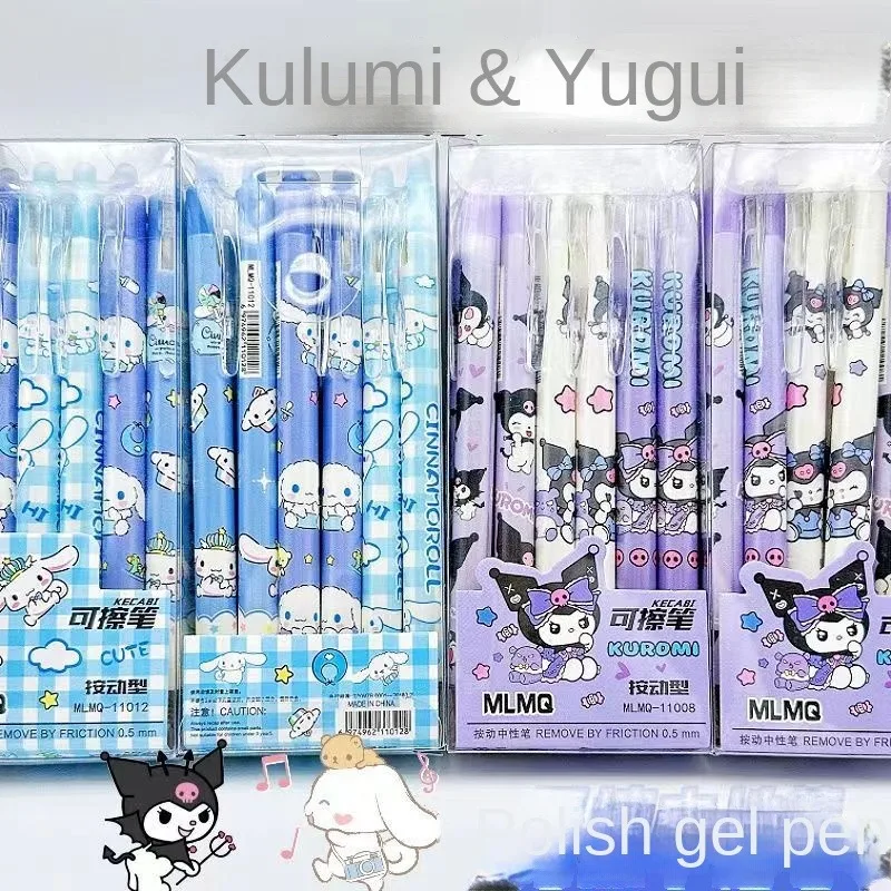 

Новинка Sanrio Kuromi Cinnamoroll мультяшный анимационный пресс стираемая ручка ins симпатичная кавайная специальная 0,5 водная ручка школьные принадлежности подарок