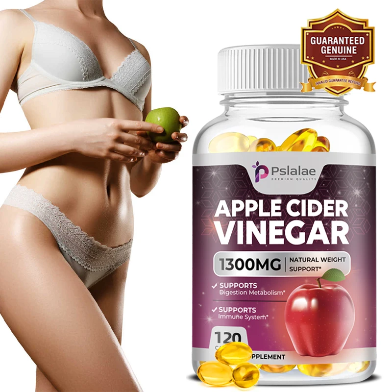 Apple Cider Vinegar Capsules-Detox, Fat Burning, Weight Management, Appetite Suppressant, Bloating Relief