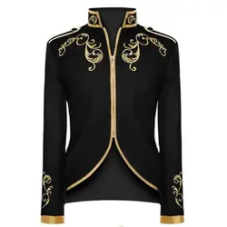 Medieval Men's Jacket Embroidery Coat Victorian Jackets For Men Vintage Clothing Prince King Halloween Cosplay Costume