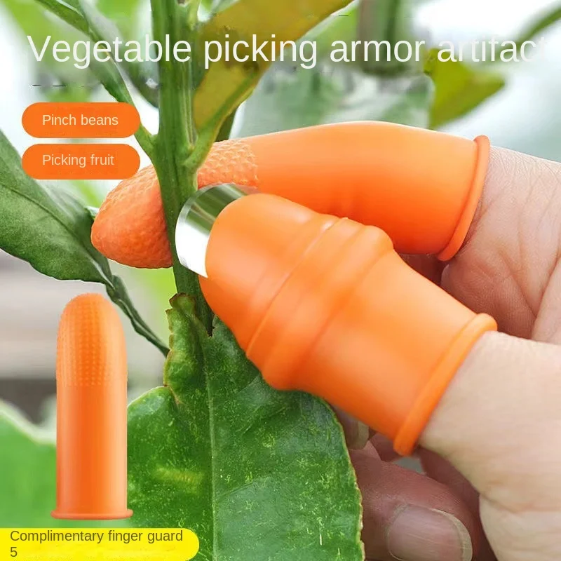 Gardening Silicone Thumb Knife Harvesting Tool, Separator Finger Plant Fruit Picking Knife Garden Tool