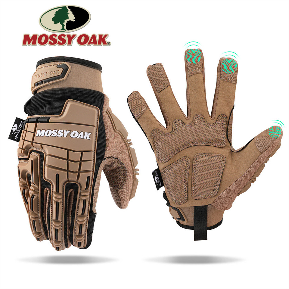 MOSSY OAK-Military Full Finger Touch Screen Gloves for Men, Tactical Glove, Hunting, Paintball, Hiking, Climbing, Airsoft Shooti