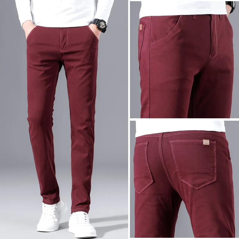 Men's Trousers Spring Autumn Casual Pants Sports Slimming New Straight Tube Small Leg Trousers 28-38 Men Pants men trousers