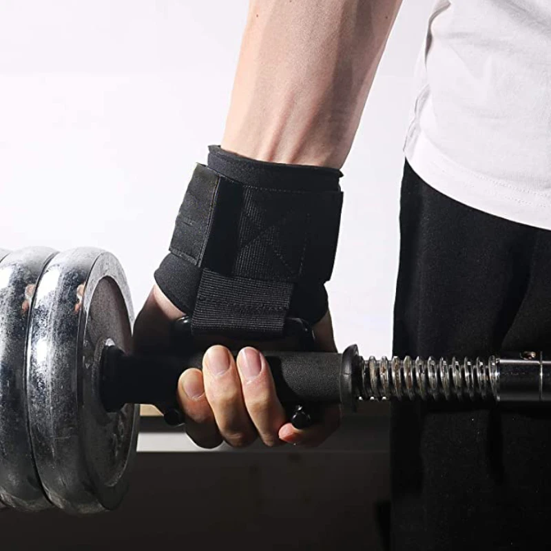 Multifunction Weight Lifting Hooks Wrist Wraps, Hand-Bar Wrist Support,Gym Fitness Hook, Pull-Ups, Power Lifting Gloves, 2 Pcs