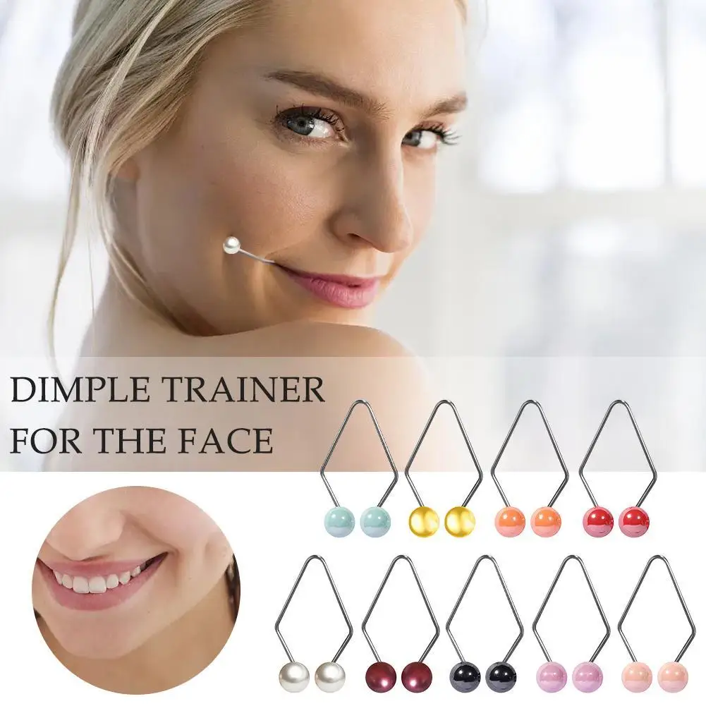 

2Pcs/set Dimple Makers for Face Develop Natural Smile Dimple Trainer Facial Jewelry For Women Creative Body Jewelry Accessories