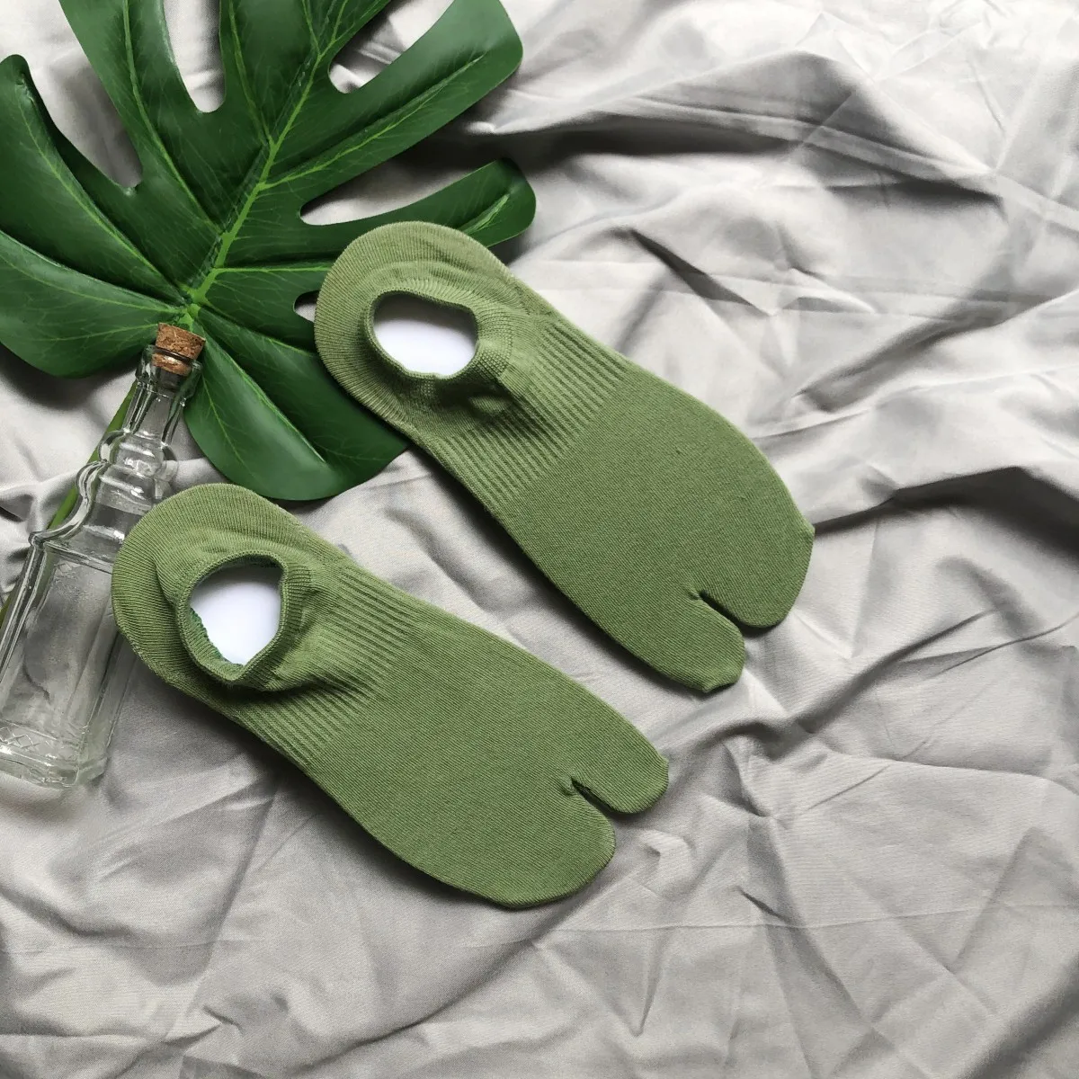 Sommer Paar Tabi Socken Split Toe Einfarbig Atmungsaktivem Zwei-Zehen Für Frauen Männer Nicht-slip Unsichtbare Low cut Boot Sox – Detail 7