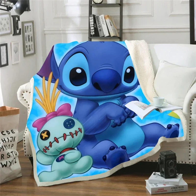 Cartoon Stitch Blanket Soft Throw 3D Print for Adults on The/Bed/Sofa/Plane/Travel Bedspread Kids Gift 100x140/150x200CM 5