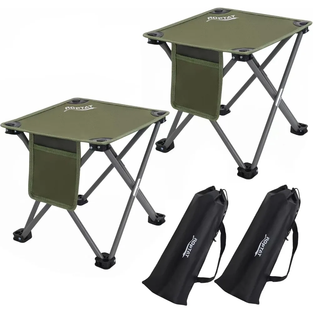 2 Pack Camping Stool,Portable Folding Compact Lightweight Stool Seat for Camping Fishing Hiking Gardening Outdoor Walking
