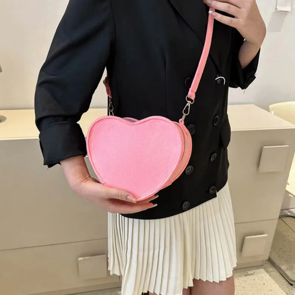 2023 Fashion Crossbody Bags for Women New Simple Single Shoulder Bag Casual Felt Love Handbag Женская Сумка Women's Handbags