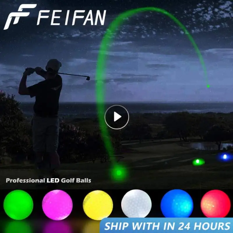 야광 LED 골프 공 라이트 업 번쩍이는 야간 조명, 형광 골프 공, 골프 연습 공, 스포츠 액세서리 