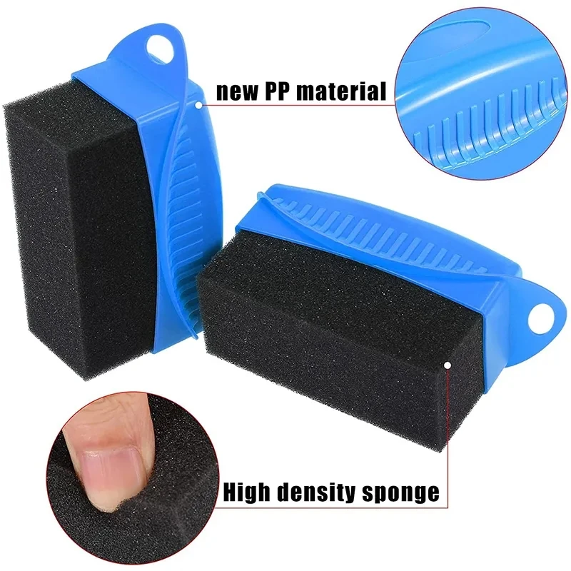 Car Wheel Polishing Waxing Sponge Brush With Cover ABS Washing Cleaning Tire Contour Dressing Applicator Pads Detail Accessories