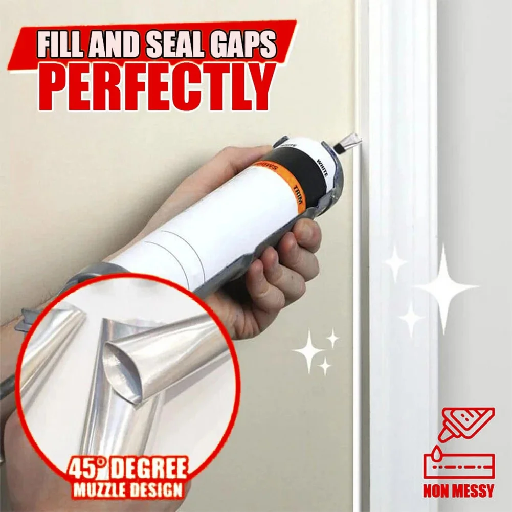 Caulk Nozzle Applicator Caulking Gun Nozzles Caulking Finisher Stainless-Steel Sealant Finishing Tool Kit Caulking Nozzle Sealant Finishing Tools 14x
