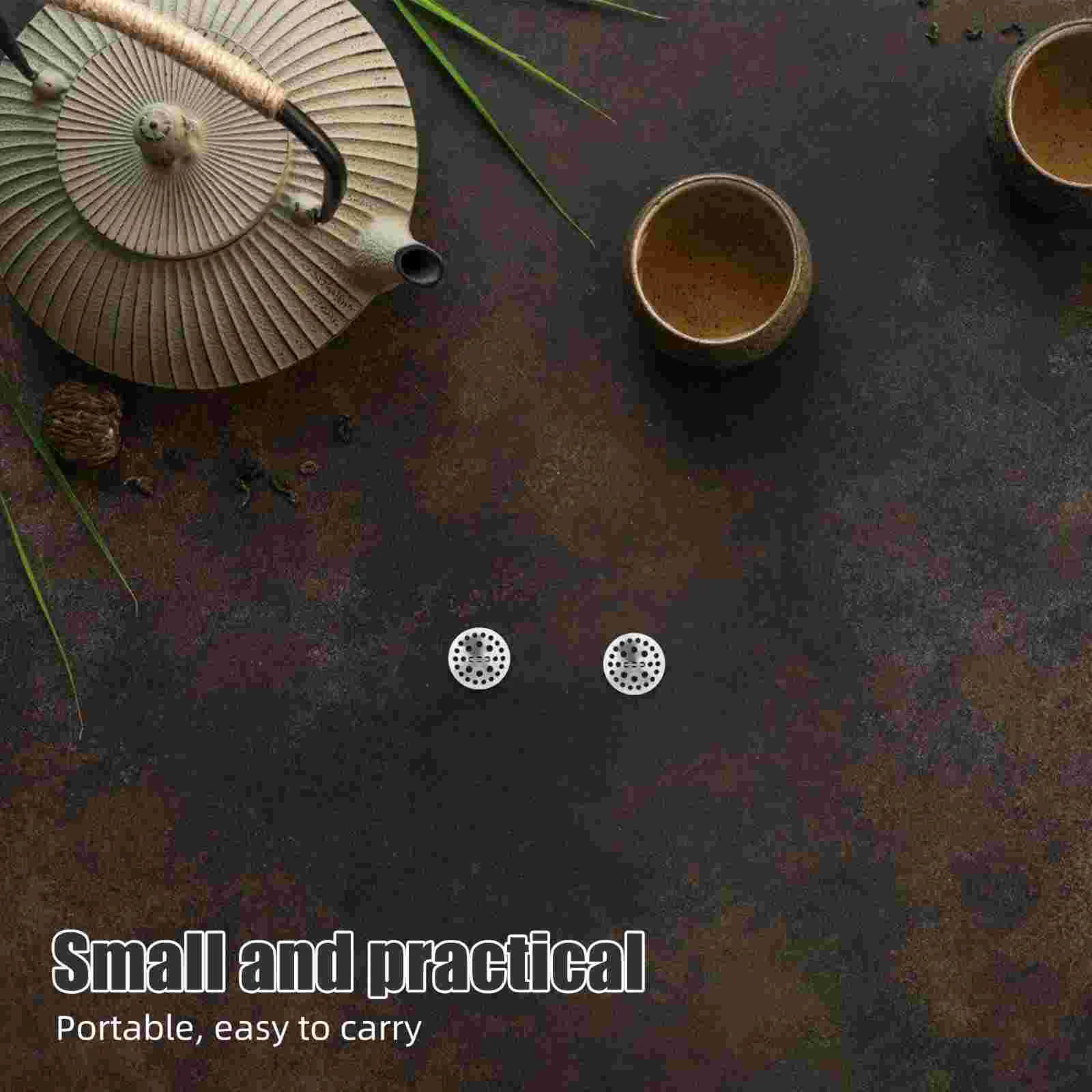 2 Pcs Purple Clay Teapot Metal Strainer Accessories for Drinkers Fine Mesh Infuser Filter