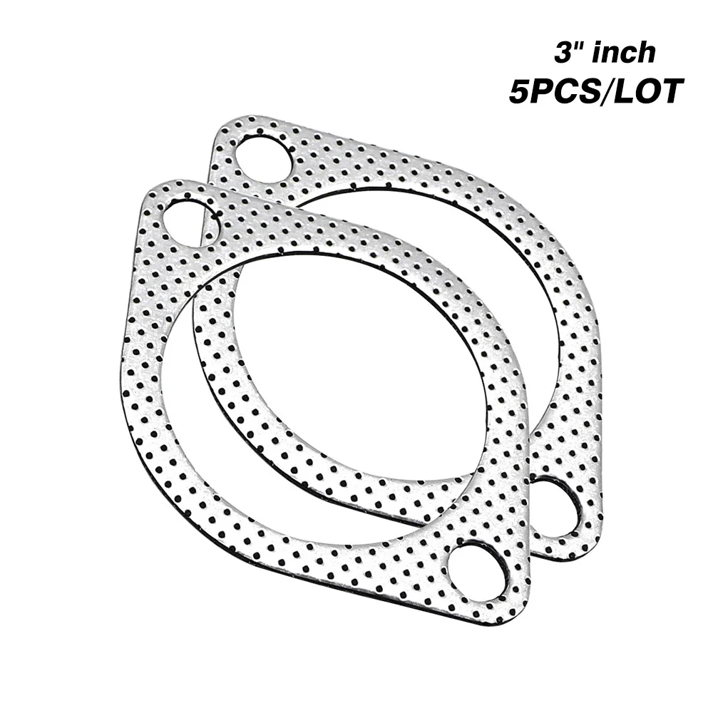 Stainless Steel Exhaust Gasket 5pcs/lot 3'' Inch 79mm Exhaust Pipe Gasket To Muffler