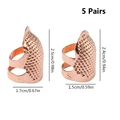Rose gold 5 pairs