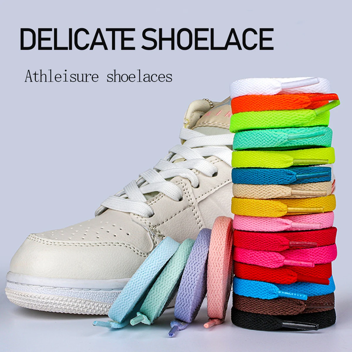 Shoe Laces 1 Pair Flat Shoelaces 5/16" Wide Flat Shoe Laces Adults & Kids Sneakers or Athletic Shoe various colors available