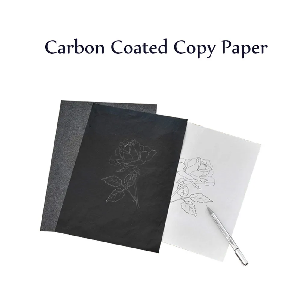 10pcs A4 Carbon Coated Copy Paper Black Legible Reusable Graphite Transfer  Tracing Painting Art Surfaces Copy