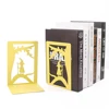 4Pcs Color Elf Baby Book Ends for Shelves Duty Bookend Heavy Book Iron Stand Shelf Book rack Stand Iron Home Desk Stationery 6