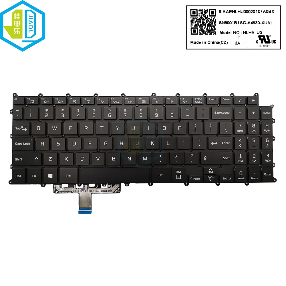 Backlit Eua Teclado Inglês para lg Gram 15z90p 15z90p-n 15z90p-g 15z90p-k 15z90p-p Sn8001b Computador Portátil Peças Teclados Backlight