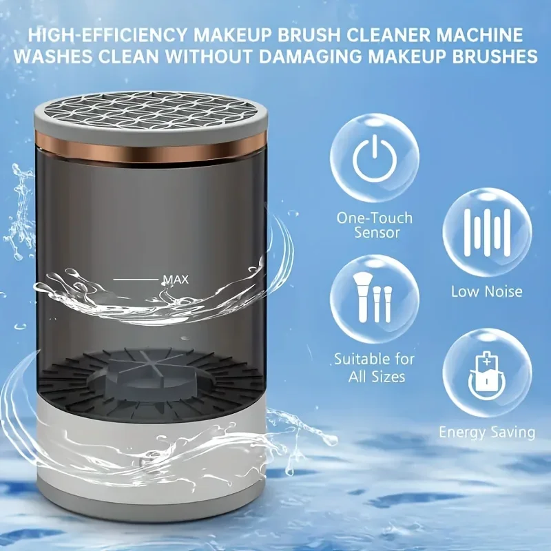 USB Powered Makeup Brush Cleaner, Odorless, Battery-Free, Essential Beauty Tool Accessory, Brush Washer and Dryer, Plug-and-Play