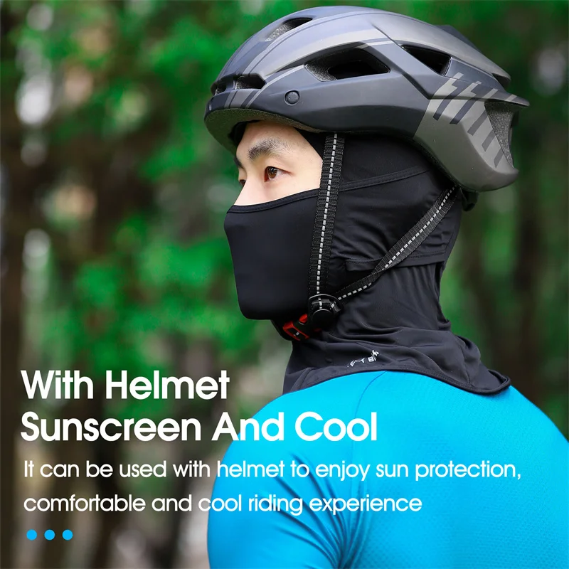 WEST BIKING Summer Cycling Ice Silk Balaclava Motorcycle Bicycle UV Protection Full Face Caps For Men Outdoor Hiking Sports