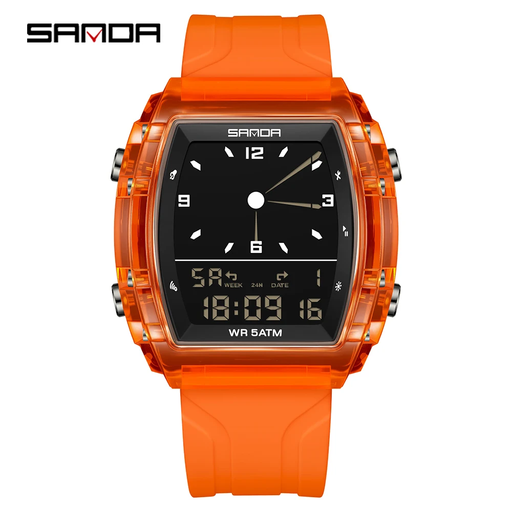 SANDA Luxury Waterproof Digital LED Sport Watch