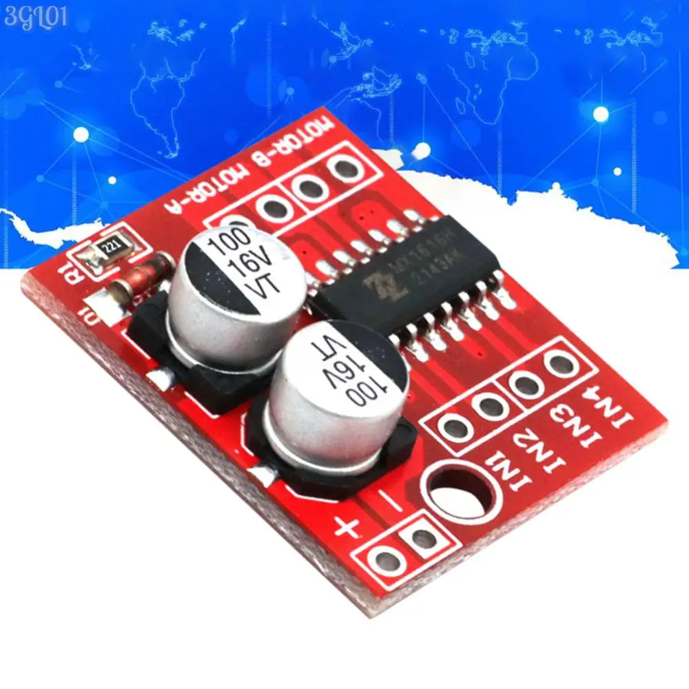 L298N 2방향 DC 모터 드라이버 모듈 DC 2V-10V 1.5A 드라이버 보드 모듈 듀얼 H-브리지 스테퍼 모터 드라이버