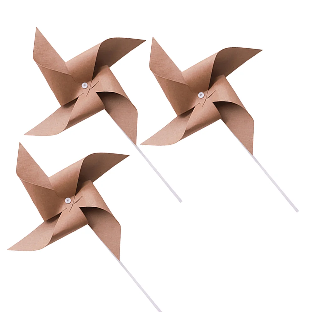 3 Pcs Retro Pinwheel Small Windmill Ornaments for Rainbow Shelf Decor Handheld Photography Supplies Sunflower