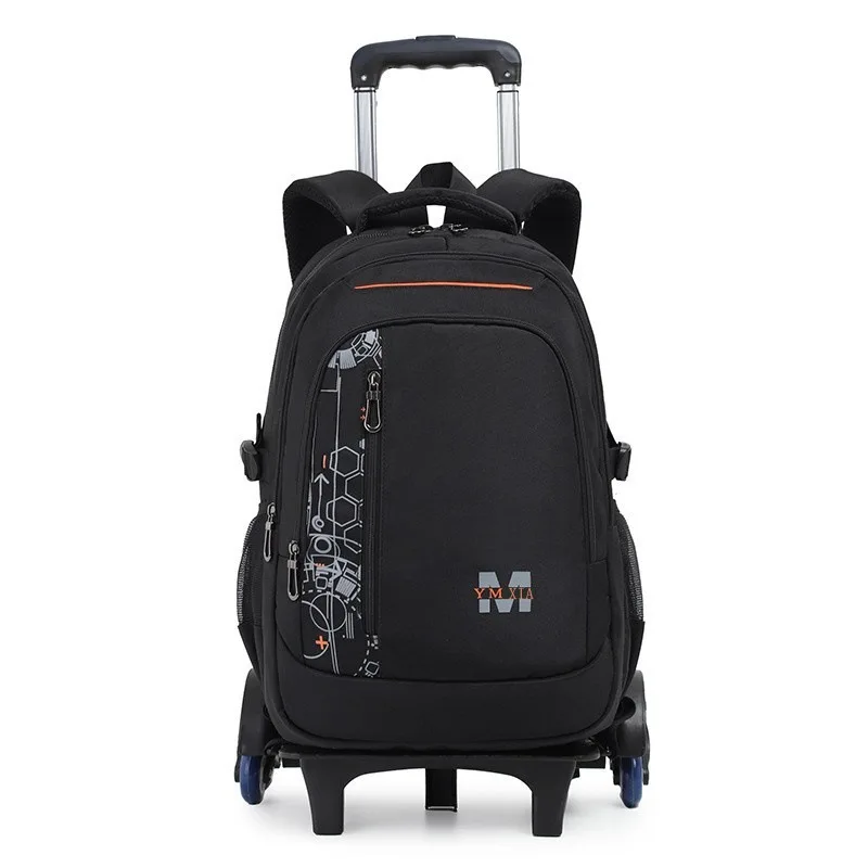 New Student School Bags Pull Rod Backpack Waterproof 2-6 Grade School Backpacks with Wheels Children Luggage Bag Stair Climbing 5