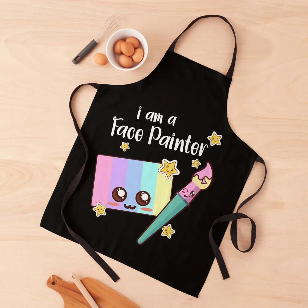 

I Am A Face Painter Funny Kawaii Apron Household Items professional hairdresser Kitchen For Man Kitchen Apron