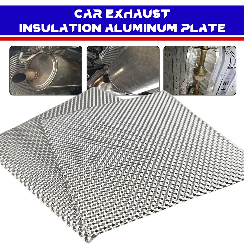 9 Sizes Aluminum Heat Shield Floor Pan Fuel Tank Auto Motorcycle Exhaust Pipe Fire Protection Insulation Mat Material 500/1220mm