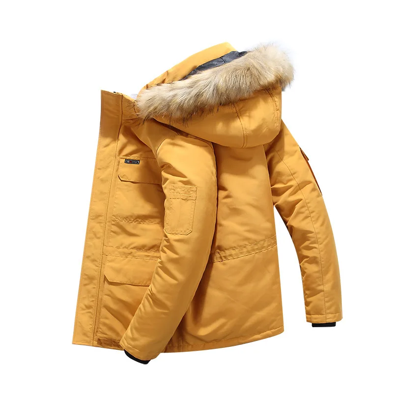 

Plus Size 5XL 6XL Winter Jacket Men Parkas Thicken Coat Fur Hooded Keep Warm Overcoat Men Windbreaker Big Pockets Parkas Coat