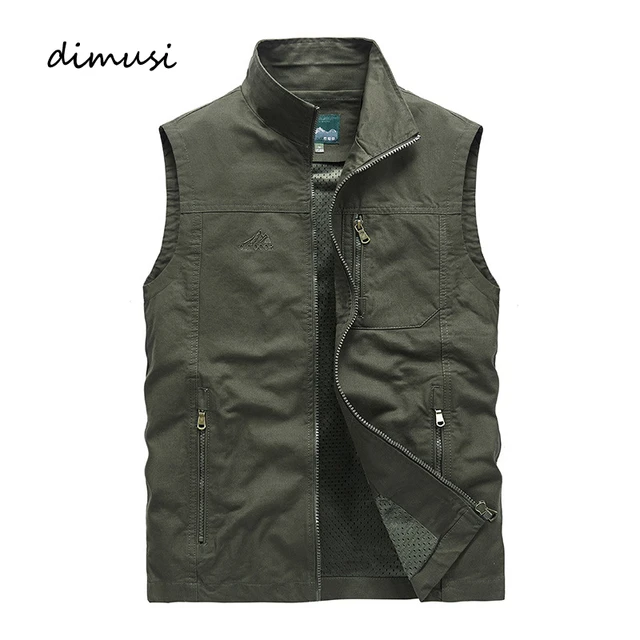 DIMUSI Men's Fishing Vest Outdoor Work Quick-Dry Hunting Zip Reversible  Travel Vest Jacket with Multi Pockets Cargo Vest 6XL - AliExpress