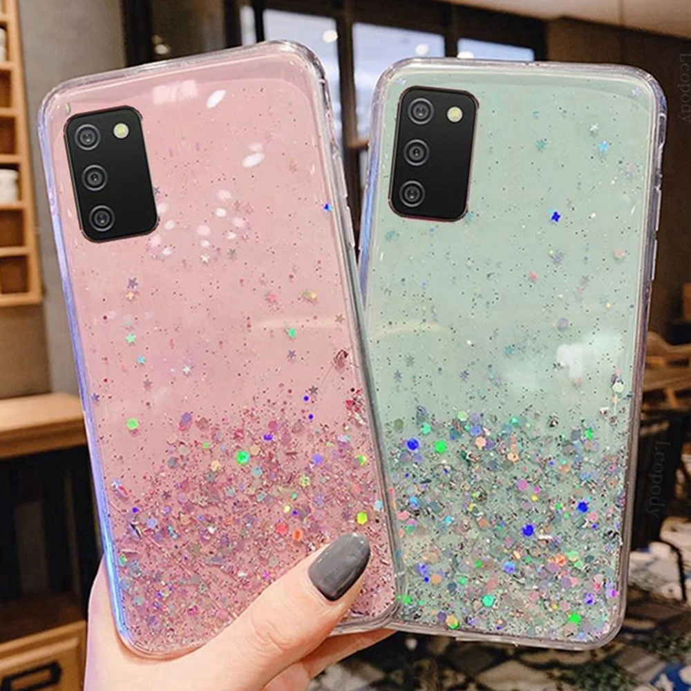 for Oppo Realme 11 10 9 C53 C55 C35 C33 C31 C30 Pro Plus Case Silver Foil Paillette Epoxy Cover Soft Clear Shell Antifall Fundas_voghion.com