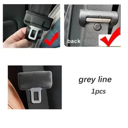 Universal Car Seat Belt Buckle Protector Cover - Premium Accessory for Enhanced Safety and Comfort (Large gray)