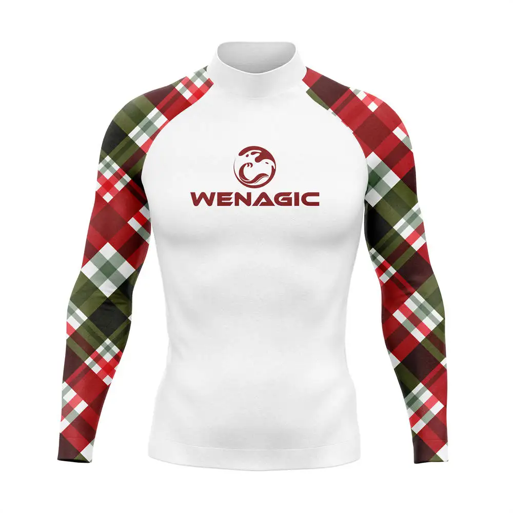 NEW Men's Swimsuit Surf Beach Swimwear Kitesurfing Nylon And Lycra Long Sleeve Printing outdoor running fitness clthing