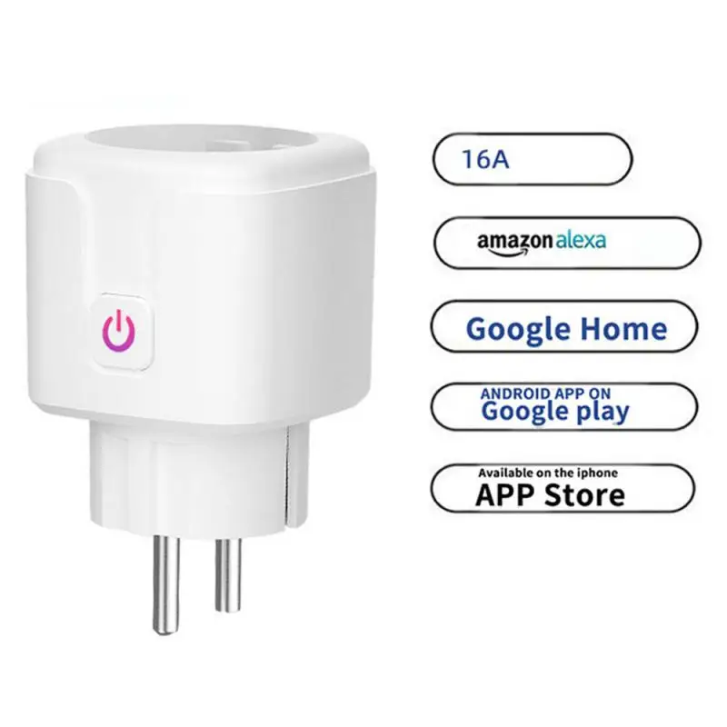 Smart Plug WiFi Socket EU 16A Power Monitor Timing Function Tuya SmartLife  APP Control Works With Alexa Google Assistant Yandex - AliExpress