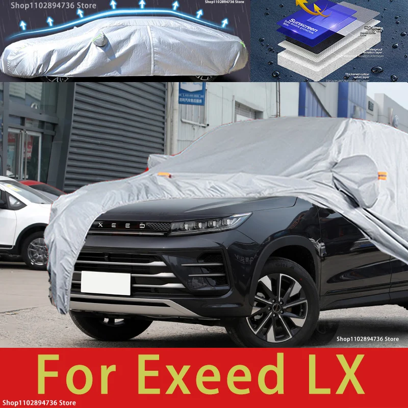 

Для Exeed LX fit наружная защита, полные автомобильные Чехлы, снежный чехол, Солнцезащитный водонепроницаемый пыленепроницаемый внешний автомобильные аксессуары