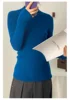 100% Ultra-fine Merino Wool Sweater Autumn and Winter Loose and Simple Semi-turtleneck Wool Bottoming Shirt Multi-color Sweater 4