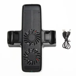 Enhanced Cooling Fan Case with Dual Dock Stand for Efficient Heat Dispersion - Gaming Accessories for XBOX 360 (Black)