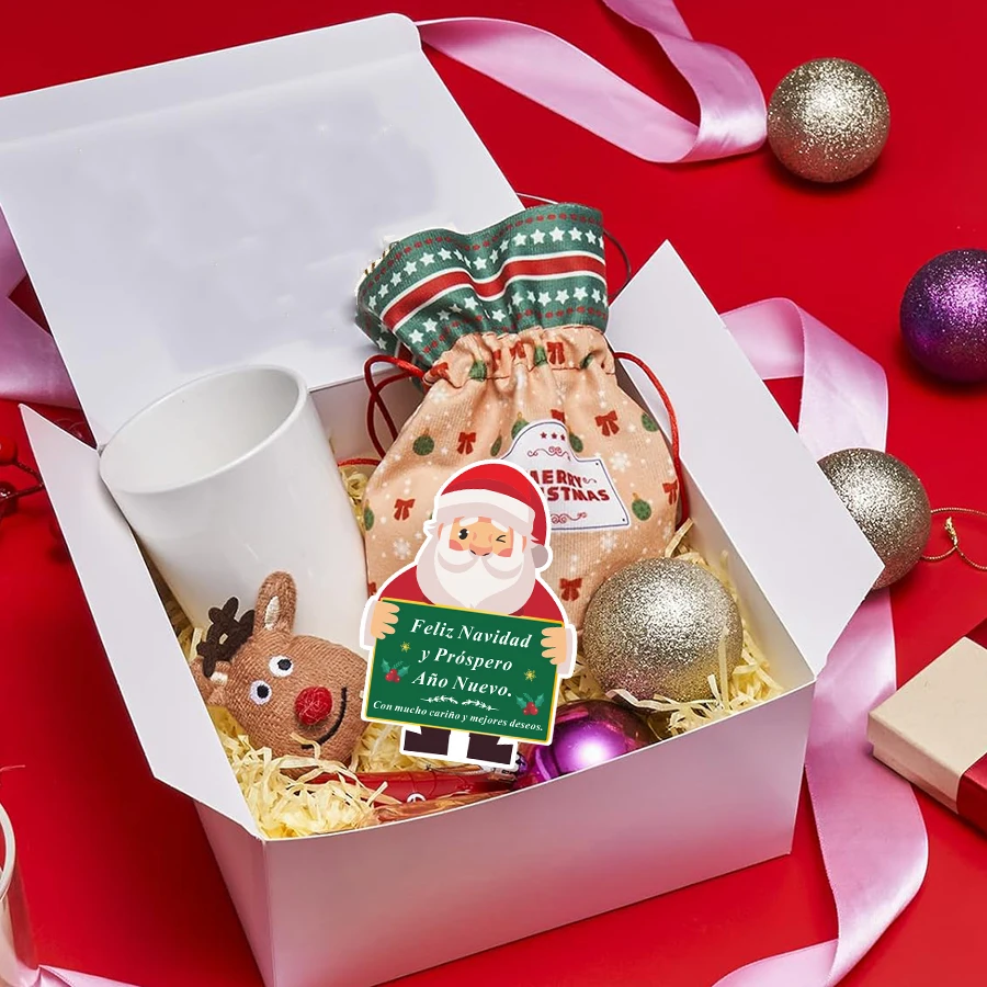 Spanish Holiday Gift Cards Set - Gracias & Feliz Navidad Festive Greeting Collection (100 Pieces)