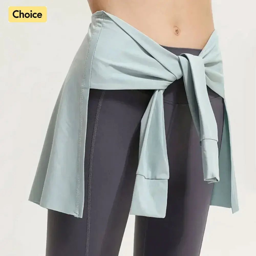 Gym Skirt Wrap Covering Buttocks Workout Fitness Wear Dance Ballet Skirts for Women Sport Yoga