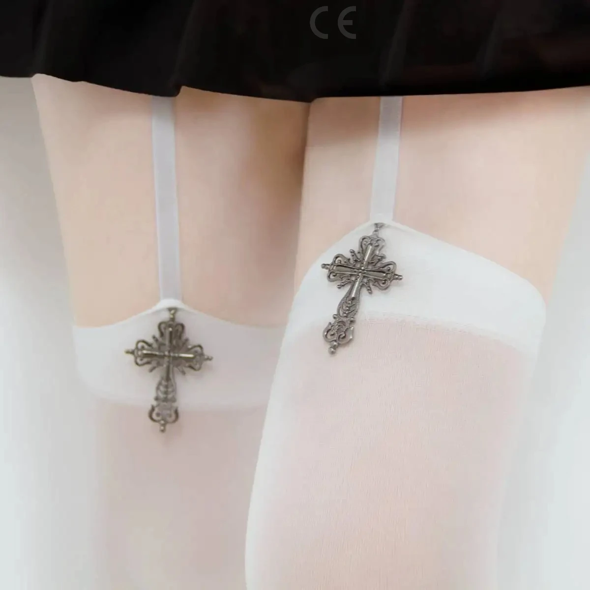 Gothic Cross Decoration Tight for Women Stockings 1/2pairs