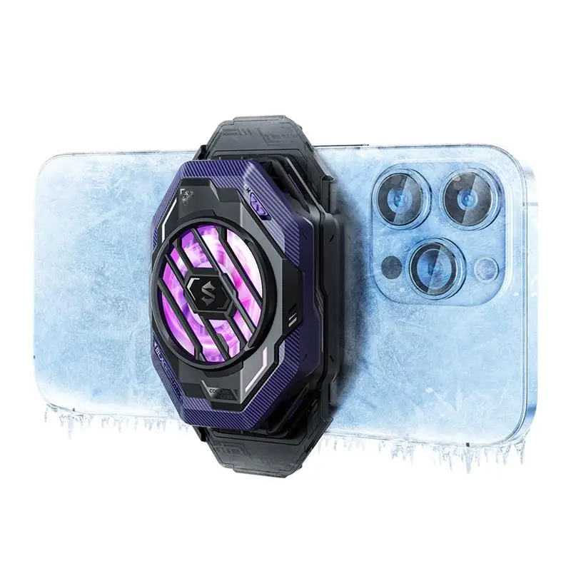 

New Black Shark FunCooler 3 Pro, Cellphone Cooling Fan for 2.63-3.46 inches iPhone/Android, Fan Speed Settings RGB Phone