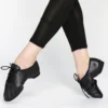 Clearance Professional Cowhide Jazz Dance Shoes For Men Tan Black White Breath Dancing Sneakers Hip Hop Shoes Woman Dancing Shoe 1